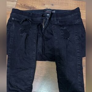 Torrid Black Distressed Skinny Jeans